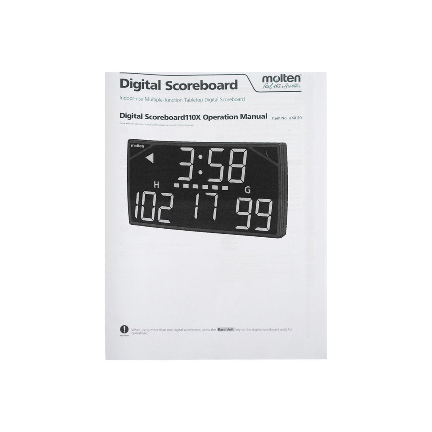 UX0110-PH Multi-Function Tabletop Digital Scoreboard, , large image number null
